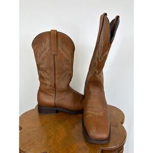 Masterson Boot Company Brown Leather Western Cowboy Boots Size 13 D